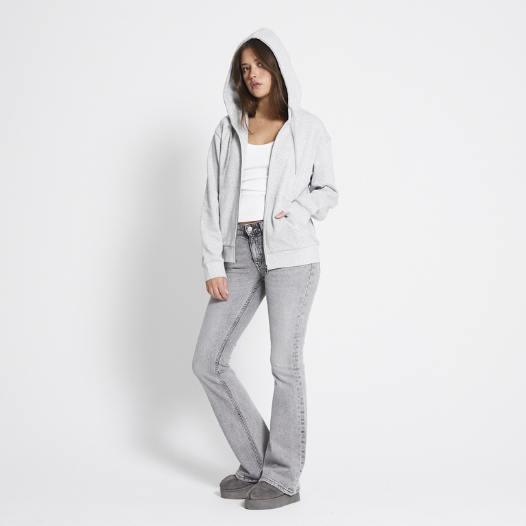 Zip hoodie "Vivvi" Grey Melange